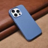 Чохол iCarer Litchi Premium Leather Case для iPhone 14 Pro Max Light Blue with MagSafe (WMI14220712-LB)