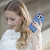 Чохол iCarer Litchi Premium Leather Case для iPhone 14 Pro Max Light Blue with MagSafe (WMI14220712-LB)