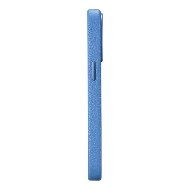 Чохол iCarer Litchi Premium Leather Case для iPhone 14 Pro Max Light Blue with MagSafe (WMI14220712-LB)