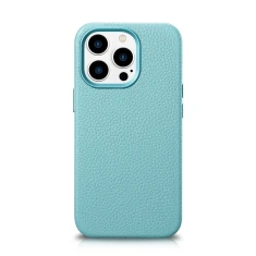 Чехол iCarer Litchi Premium Leather Case для iPhone 14 Pro Max Green with MagSafe (WMI14220712-GN)