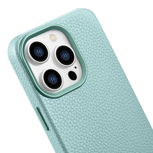 Чохол iCarer Litchi Premium Leather Case для iPhone 14 Pro Max Green with MagSafe (WMI14220712-GN)
