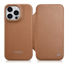 Чохол iCarer CE Premium Leather Folio Case для iPhone 14 Pro Brown with MagSafe (WMI14220714-BN)
