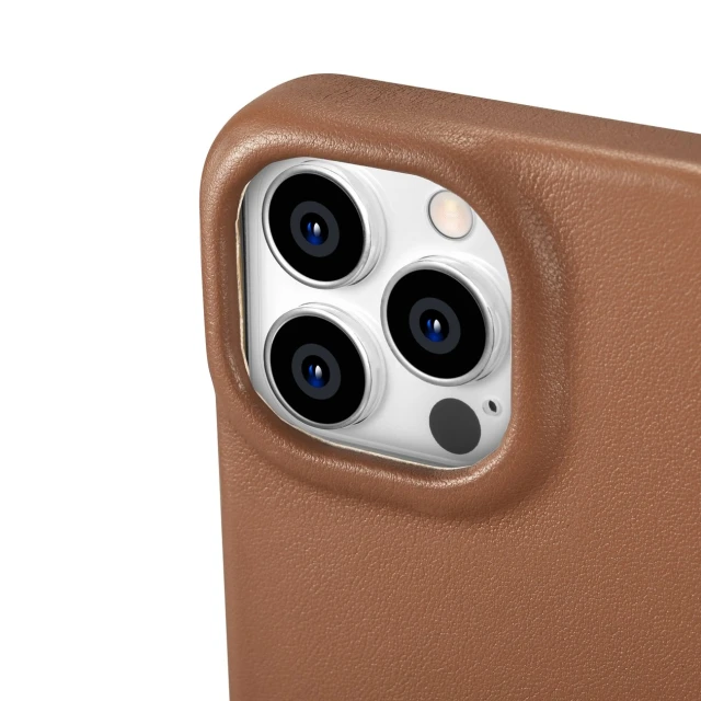 Чохол iCarer CE Premium Leather Folio Case для iPhone 14 Pro Brown with MagSafe (WMI14220714-BN)