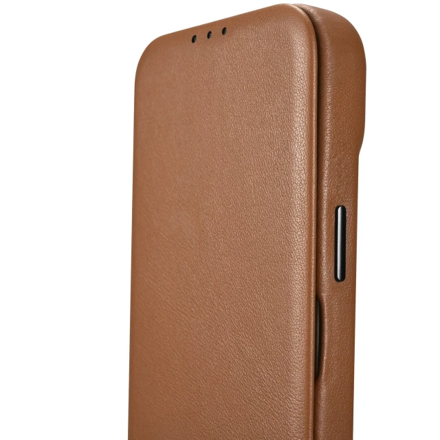Чохол iCarer CE Premium Leather Folio Case для iPhone 14 Pro Brown with MagSafe (WMI14220714-BN)