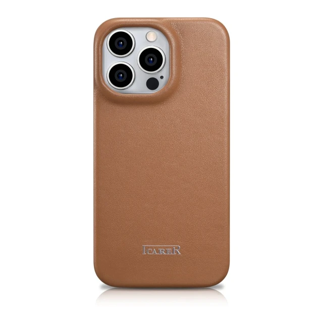 Чохол iCarer CE Premium Leather Folio Case для iPhone 14 Pro Brown with MagSafe (WMI14220714-BN)