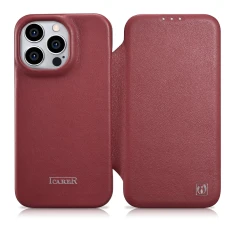 Чохол iCarer CE Premium Leather Folio Case для iPhone 14 Pro Red with MagSafe (WMI14220714-RD)
