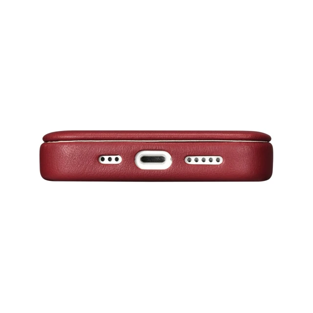 Чехол iCarer CE Premium Leather Folio Case для iPhone 14 Pro Red with MagSafe (WMI14220714-RD)