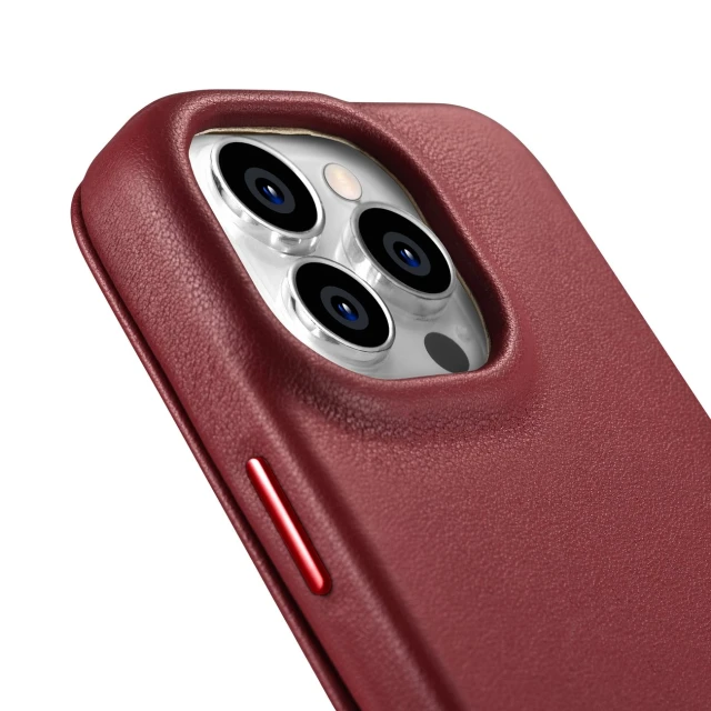 Чехол iCarer CE Premium Leather Folio Case для iPhone 14 Pro Red with MagSafe (WMI14220714-RD)