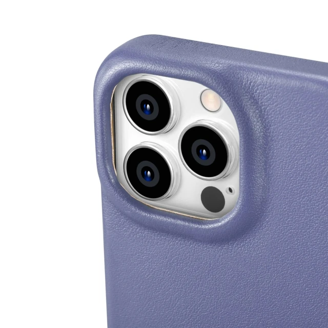 Чехол iCarer CE Premium Leather Folio Case для iPhone 14 Pro Light Purple with MagSafe (WMI14220714-LP)