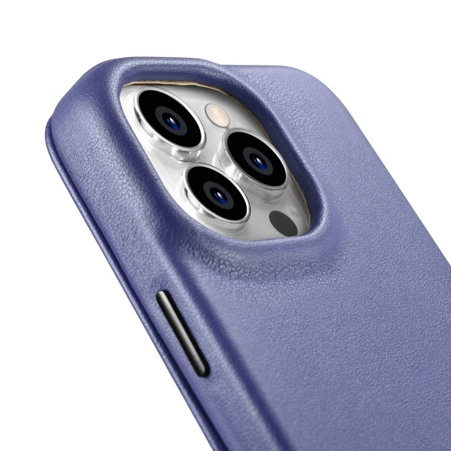 Чехол iCarer CE Premium Leather Folio Case для iPhone 14 Pro Light Purple with MagSafe (WMI14220714-LP)