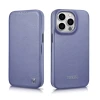 Чехол iCarer CE Premium Leather Folio Case для iPhone 14 Pro Light Purple with MagSafe (WMI14220714-LP)