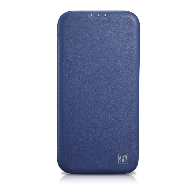 Чохол iCarer CE Premium Leather Folio Case для iPhone 14 Pro Blue with MagSafe (WMI14220714-BU)