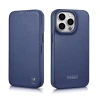 Чохол iCarer CE Premium Leather Folio Case для iPhone 14 Pro Blue with MagSafe (WMI14220714-BU)