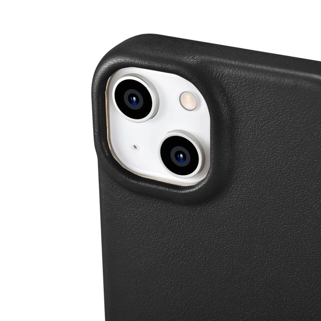Чохол iCarer CE Premium Leather Folio Case для iPhone 14 Plus Black with MagSafe (WMI14220715-BK)