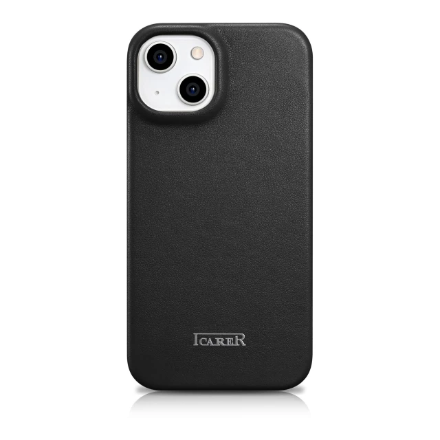 Чохол iCarer CE Premium Leather Folio Case для iPhone 14 Plus Black with MagSafe (WMI14220715-BK)