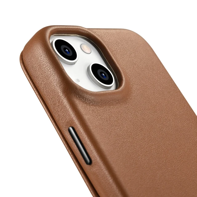 Чохол iCarer CE Premium Leather Folio Case для iPhone 14 Plus Brown with MagSafe (WMI14220715-BN)