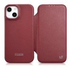 Чохол iCarer CE Premium Leather Folio Case для iPhone 14 Plus Red with MagSafe (WMI14220715-RD)