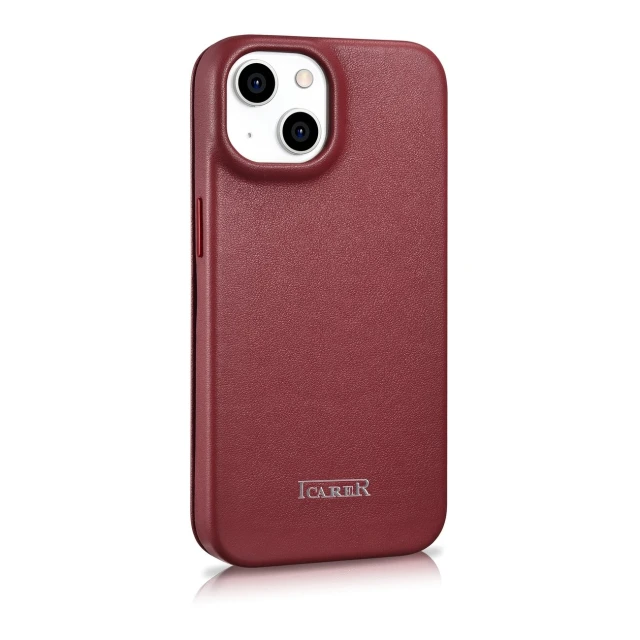 Чехол iCarer CE Premium Leather Folio Case для iPhone 14 Plus Red with MagSafe (WMI14220715-RD)