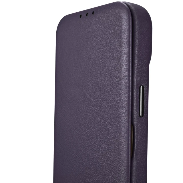 Чохол iCarer CE Premium Leather Folio Case для iPhone 14 Plus Dark Purple with MagSafe (WMI14220715-DP)