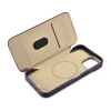 Чохол iCarer CE Premium Leather Folio Case для iPhone 14 Plus Dark Purple with MagSafe (WMI14220715-DP)