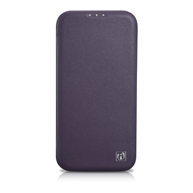 Чохол iCarer CE Premium Leather Folio Case для iPhone 14 Plus Dark Purple with MagSafe (WMI14220715-DP)