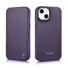 Чохол iCarer CE Premium Leather Folio Case для iPhone 14 Plus Dark Purple with MagSafe (WMI14220715-DP)