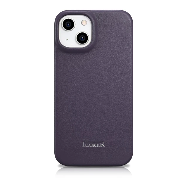 Чохол iCarer CE Premium Leather Folio Case для iPhone 14 Plus Dark Purple with MagSafe (WMI14220715-DP)