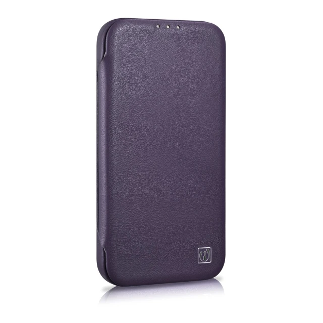 Чохол iCarer CE Premium Leather Folio Case для iPhone 14 Plus Dark Purple with MagSafe (WMI14220715-DP)