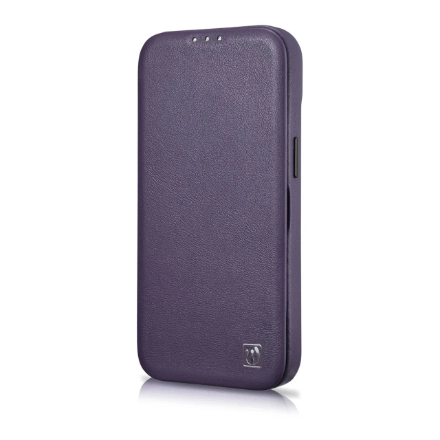 Чохол iCarer CE Premium Leather Folio Case для iPhone 14 Plus Dark Purple with MagSafe (WMI14220715-DP)