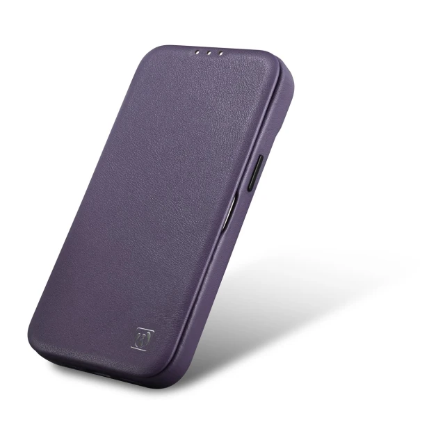 Чохол iCarer CE Premium Leather Folio Case для iPhone 14 Plus Dark Purple with MagSafe (WMI14220715-DP)