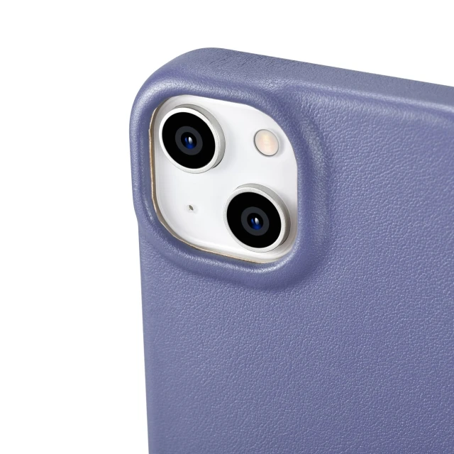 Чохол iCarer CE Premium Leather Folio Case для iPhone 14 Plus Light Purple with MagSafe (WMI14220715-LP)