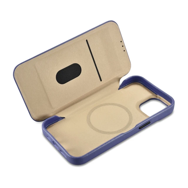Чохол iCarer CE Premium Leather Folio Case для iPhone 14 Plus Light Purple with MagSafe (WMI14220715-LP)