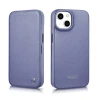 Чохол iCarer CE Premium Leather Folio Case для iPhone 14 Plus Light Purple with MagSafe (WMI14220715-LP)