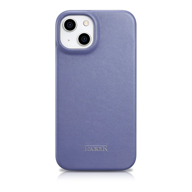Чохол iCarer CE Premium Leather Folio Case для iPhone 14 Plus Light Purple with MagSafe (WMI14220715-LP)