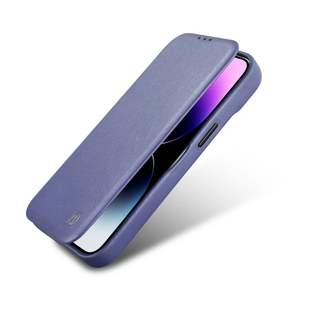 Чохол iCarer CE Premium Leather Folio Case для iPhone 14 Plus Light Purple with MagSafe (WMI14220715-LP)