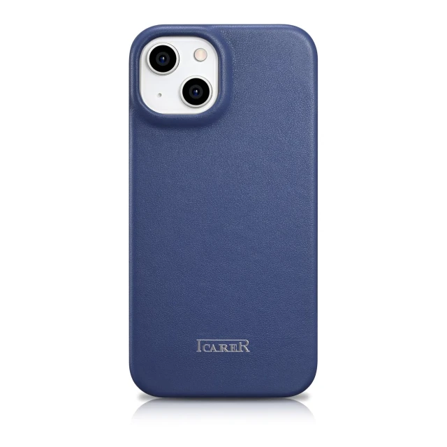 Чохол iCarer CE Premium Leather Folio Case для iPhone 14 Plus Blue with MagSafe (WMI14220715-BU)