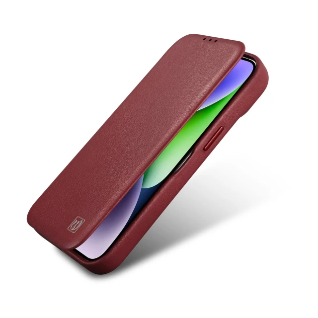 Чехол iCarer CE Premium Leather Folio Case для iPhone 14 Pro Max Red with MagSafe (WMI14220716-RD)
