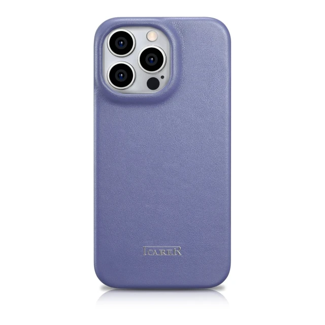 Чохол iCarer CE Premium Leather Folio Case для iPhone 14 Pro Max Light Purple with MagSafe (WMI14220716-LP)