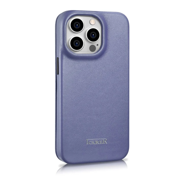 Чохол iCarer CE Premium Leather Folio Case для iPhone 14 Pro Max Light Purple with MagSafe (WMI14220716-LP)