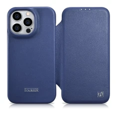 Чехол iCarer CE Premium Leather Folio Case для iPhone 14 Pro Max Blue with MagSafe (WMI14220716-BU)