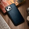 Чохол iCarer Leather Oil Wax Case для iPhone 14 | 13 Blue with MagSafe (WMI14220717-BU)
