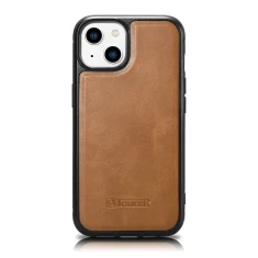Чехол iCarer Leather Oil Wax Case для iPhone 14 | 13 Brown with MagSafe (WMI14220717-TN)