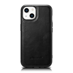 Чохол iCarer Leather Oil Wax Case для iPhone 14 Plus Black with MagSafe (WMI14220719-BK)