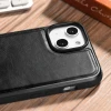Чохол iCarer Leather Oil Wax Case для iPhone 14 Plus Black with MagSafe (WMI14220719-BK)