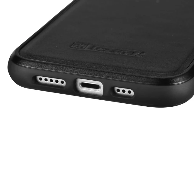 Чохол iCarer Leather Oil Wax Case для iPhone 14 Plus Black with MagSafe (WMI14220719-BK)