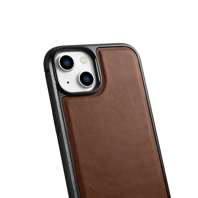 Чехол iCarer Leather Oil Wax Case для iPhone 14 Plus Brown with MagSafe (WMI14220719-BN)