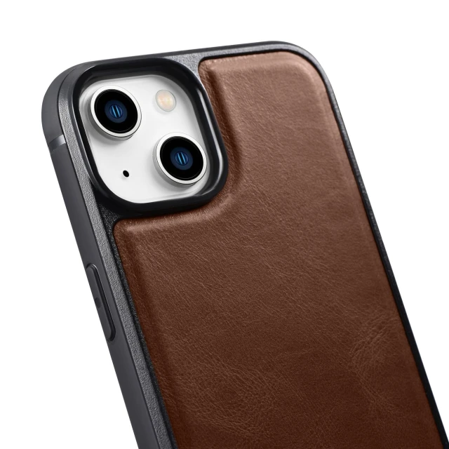 Чехол iCarer Leather Oil Wax Case для iPhone 14 Plus Brown with MagSafe (WMI14220719-BN)