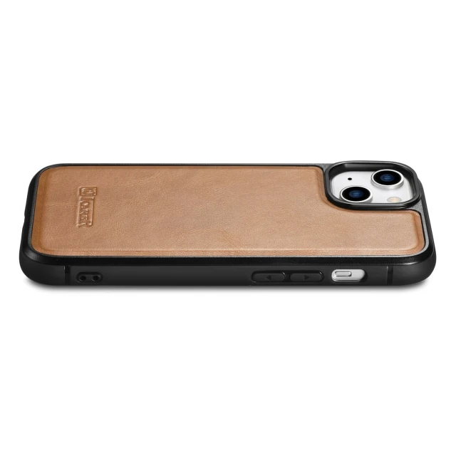 Чохол iCarer Leather Oil Wax Case для iPhone 14 Plus Brown with MagSafe (WMI14220719-TN)