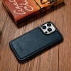 Чохол iCarer Leather Oil Wax Case для iPhone 14 Pro Max Blue with MagSafe (WMI14220720-BU)