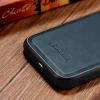 Чохол iCarer Leather Oil Wax Case для iPhone 14 Pro Max Blue with MagSafe (WMI14220720-BU)